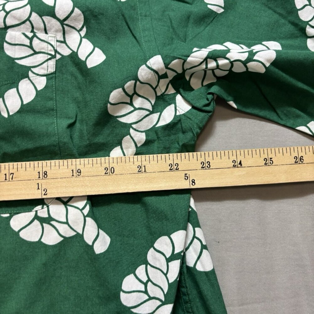 Tommy Hilfiger Nautical Knot Rope Resort Shirt Short Sleeve Mens XL Green - Picture 5 of 7